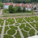 rekonstruiertes Parterre auf der Gartenterrasse von Schloss Wilhelmsburg in Schmalkalden